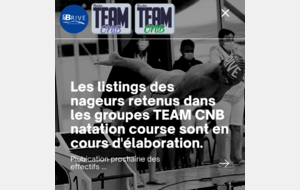 Groupes Compétition TEAM CNB Natation 2021/2022