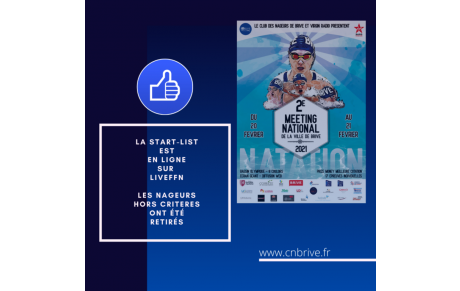 Meeting : La start-list est en ligne