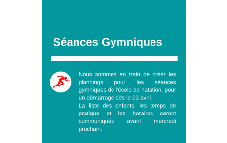 Séances gymnique Nager Comme un Gaillard