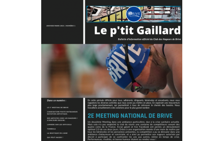 Newsletter n°1 janvier/Mars 2021