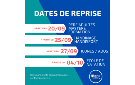 Dates de reprise pour la saison 2021/2022