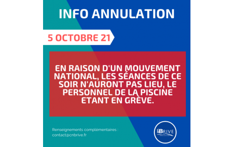 ANNULATION SEANCES 05/10/21