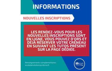 Inscriptions 2022/2023