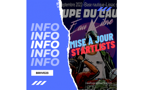 Coupe du Causse : Mise à jour des Startlists 