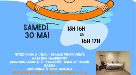 Découverte de la natation Handisport le 30 mai de 15h à 17H